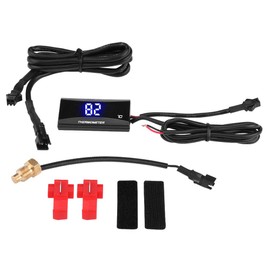 KIMISS Motorcycle Digital Water Thermometer Gauge Blue Light