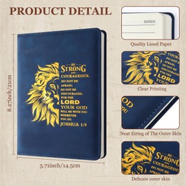 SAIWEILAI ONLINE 3 Pieces Christian Gifts Bible Verse Inspirational Notebook Bible Verse Ballpoint Pen Trust in The Lord Bookmark for Women Men Office School Study Journal Supplie (Navy Blue)