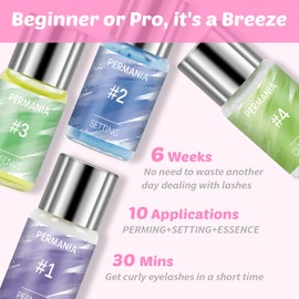 PERMANIA Eyelash Lift Kit, Professional Lash Lift Kit for Natural Curl Last up to 4 Weeks Salon Grade Brow Lamination Kit (Lash Lift Glue Balm)