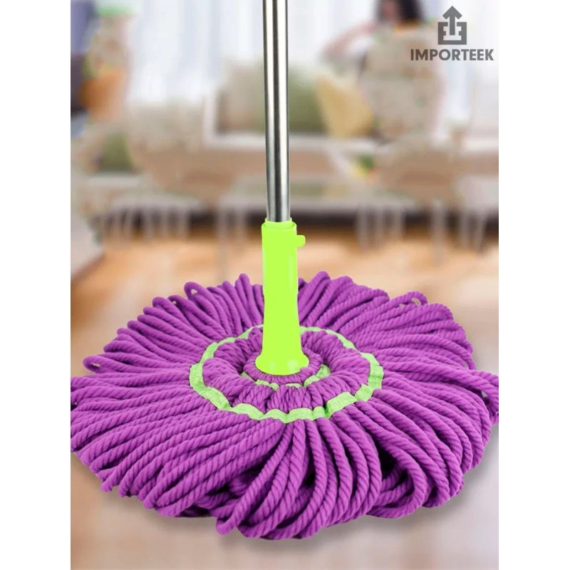 Importeek Trapeador Magico Mechudo Mop Giratorio Auto Exprimible