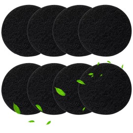 Editbar 8 x Activated Carbon Filter Mat Compatible with Pluggit EV100/EV200/EV500/REV150 - Diameter 140 mm, 30ppi, Washable - For Ventilation Systems, Dust Filter, Air Purifier, Exterior Wall Air Flow