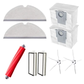 Roborock Q7 Max+ Consumable Set Accessories Periodic Replacement Parts Mop Cloth Main Brush Air Filter Paper Pack Side Brush (White)
