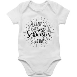 Shirtracer - Baby Bodysuit Boy Girl - Ich habe die beste Schwester der Welt [German Language], 1 White
