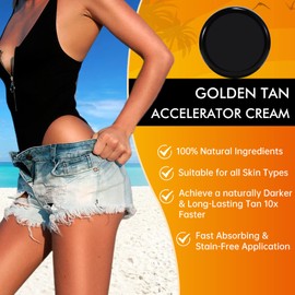 MKNZOME Self-Tanner for Face and Body, 100 ml Body Self-Tanning Cream, Tanning Accelerator Cream, Effective in Solarium and Outdoors, for Long-Lasting, Natural, Quick Tanning