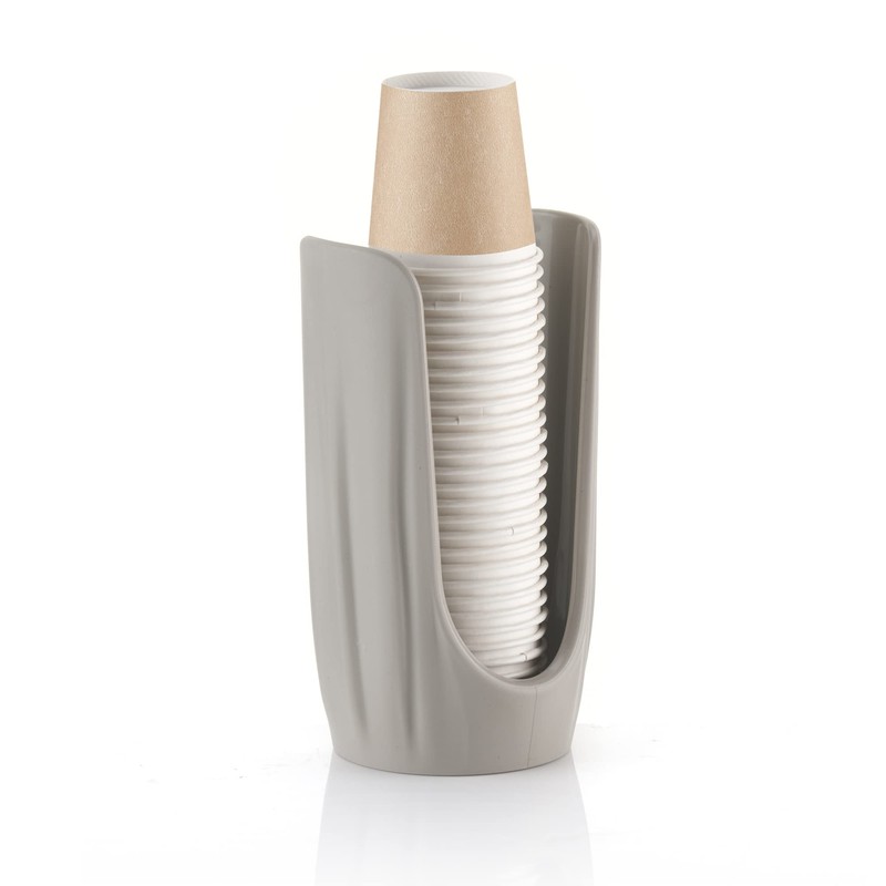 Guzzini - Tierra, Portabicchieri in Plastica Riciclata - Grigio Tortora,