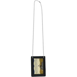 Boston Leather Neck Chain Double ID Holder, No Badge (Chain 5982)