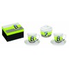 Baci Milano Coffee Cups Saucer Plus Sugar Bowl, Set of