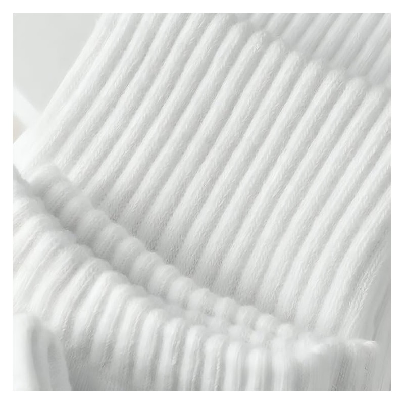 Generic Unisex Quarter Socks Comfortable Breathable Cotton Socks Solid White