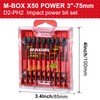 Geinxurn Impact Tough 3 in. #2 Phillips Screwdriver Bits Set,10