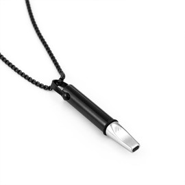 INTIMATE LOVER Breathing Necklace with Filter Cotton to Quit Smoking Breathlink Stop Smoking Aids Anxiety Relief Items (Style1, (Black))