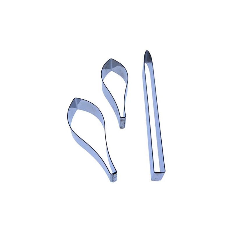 Crocus and Leaf Sugarcraft Cutter Set - Stainless Steel -