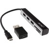 InLine® 66775 °C USB OTG Card Reader 3 Port USB