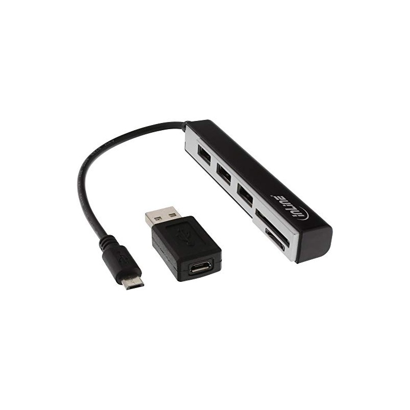 InLine® 66775 °C USB OTG Card Reader 3 Port USB