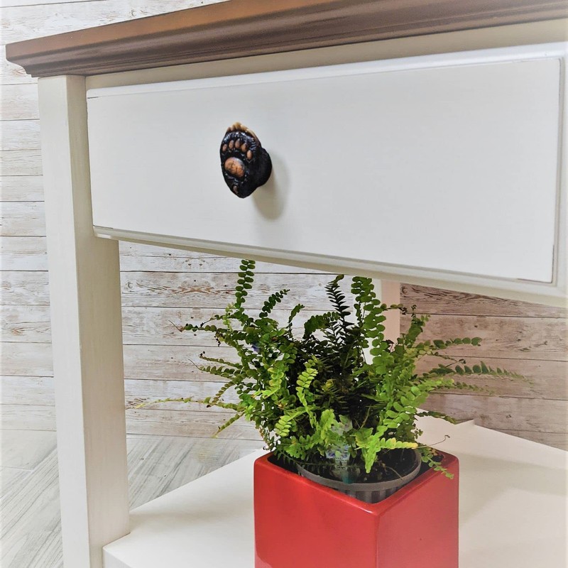 BestGiftEver Cabinet Drawer Pull Knob in Black Bear Paw Style