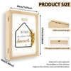 NIHUIFDPY Key Cabinet Wall Mounted, Wood Key Box with 6