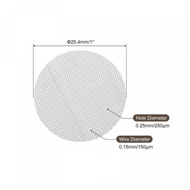 sourcing map Pipe Screen Stainless Steel Screens, 1 Inch (25.4mm) Diameter for Pipe Filter, Pack of 120