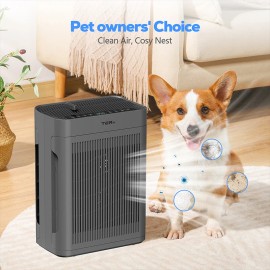 TER air Purifier for Home Large Room Personal for Smoking 99.97% air Purifier Pet Hepa Smart Home Household Air Purifierscolor: White, plug type: US, Voltage (V): 24 V