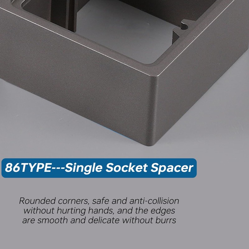 Acmerota Single Socket Spacer 1 Gang Square Spacer 0.78IN/20MM Surface