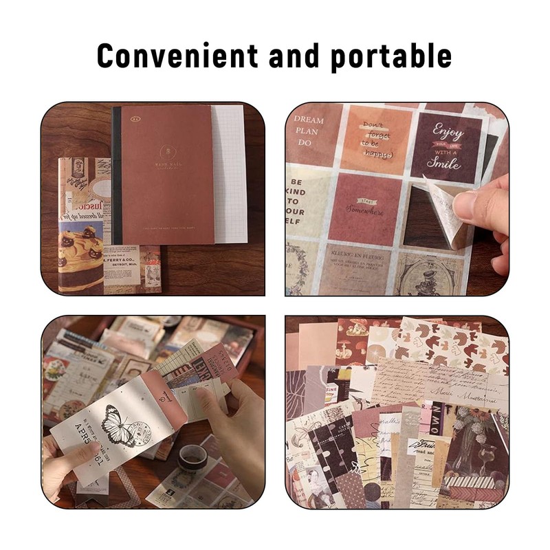 ASFWAGQ Scrapbook Accessory Set, Scrapbooking Paper Journal Set with A6