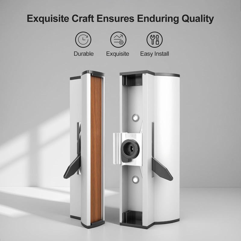 Baomain 3" Hole Spacing C-to-C Sliding Door Handle Set, Surface