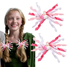 Easter Korker Hair Clips for Girls Easter Rabbit Hair Clips for Toddler Baby Girl Curly Corker Bow Hair Accessories for Girls 2 PCS Easter Bunny Hair Bow Barrettes for Kids Teens