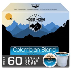 Product image Roast Ridge Single Serve Coffee Pods for Keurig K-Cup Brewers, Colombian Blend, Medium Roast, 60 Count