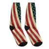 HJKLONE American Flag Crew Socks for Men Women, Novelty Mid-Calf