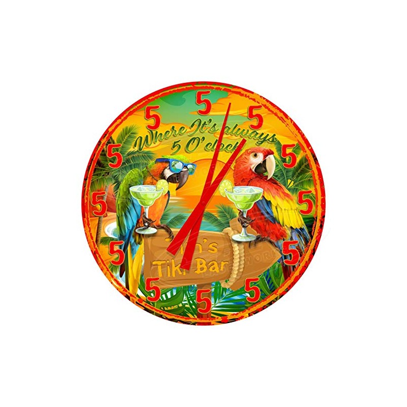 Decorative Concepts Tiki Bar Always 5 O'clock 24" Diameter Aluminum