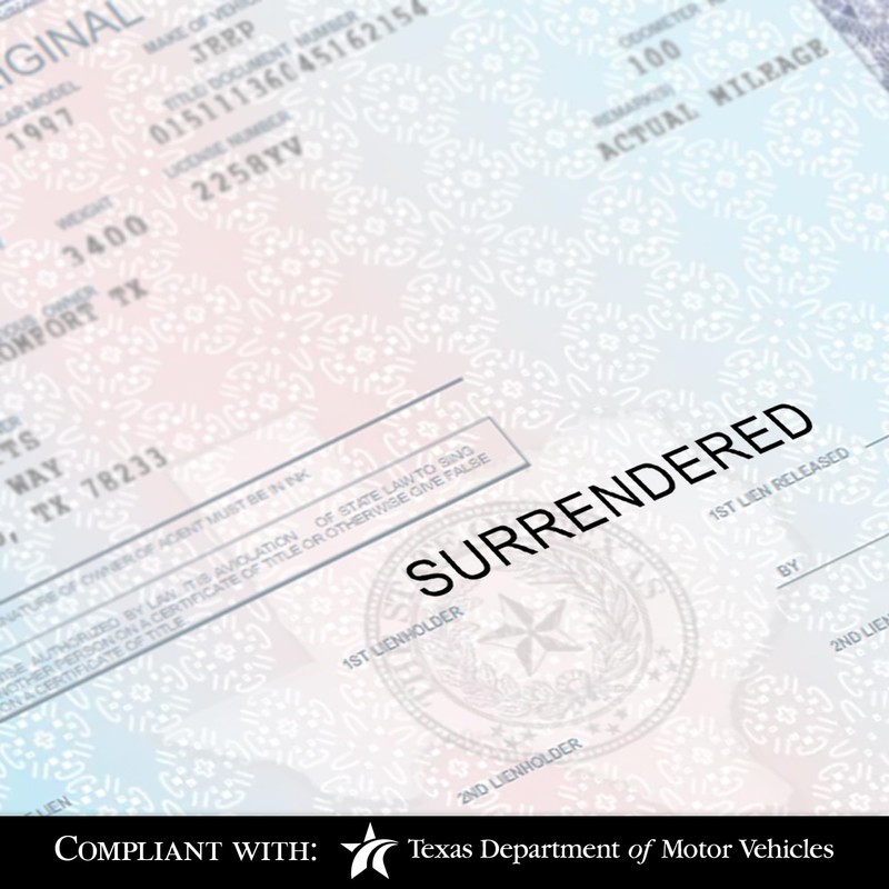 Surrendered Self Inking Rectangle Stamp + Replacement Ink Pad -