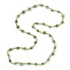 Avalaya Long Lime/Green Glass Bead, Sea Shell Nugget Necklace/ 100cm