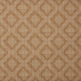Kt KILOtela - Linen fabric, digital print, half panama organic cotton, standard 100 by Oeko-Tex, 100 cm length x 280 cm width, geometric Uluru, diamond - brown - 1 metre