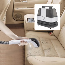 Carpet Cleaner Machine, 450W Portable Carpet Couch Deep Cleaner w/ 2 Cleaning Brushes, Movable Wet Dry Carpet Extractor Handheld Rug Cleaner w/ Self-Cleaning, Pet Stain Remover Pet Hair Cleaning