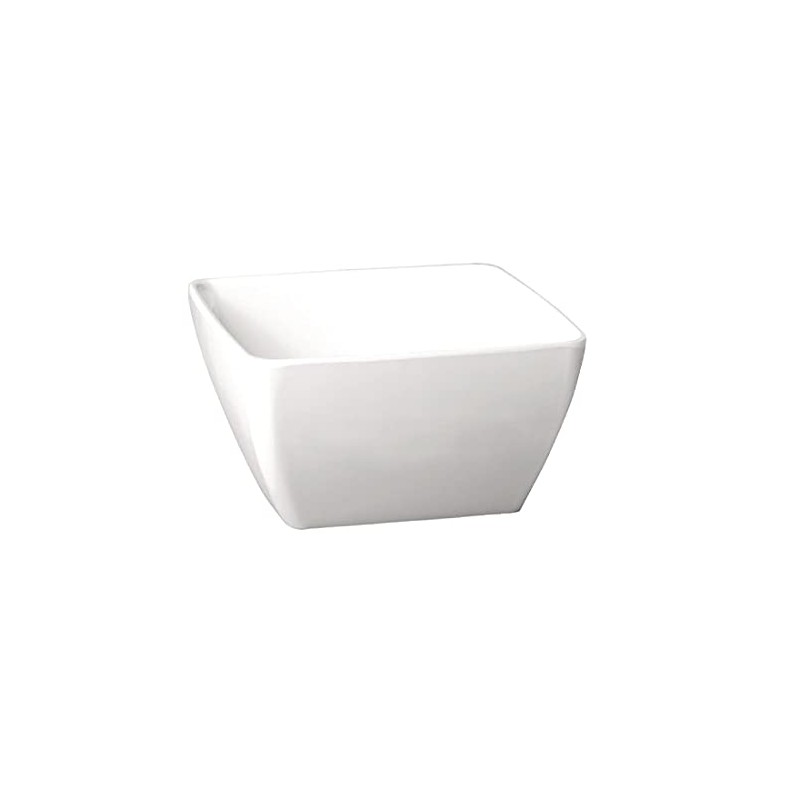 APS GF136 Melamine Square Bowl, 19 cm Item Length, Pure