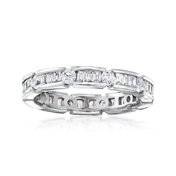 Ross-Simons 1.10 ct. t.w. CZ Eternity Band in Sterling Silver.