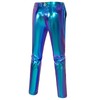 CARUHIF Men's 70s Disco Pants Metallic Sequin Straight Leg Trousers