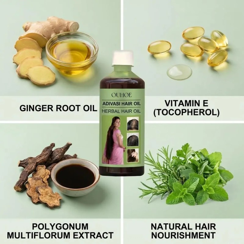 Aceite Capilar Herbal Ouhoe Adivasi 100 Ml