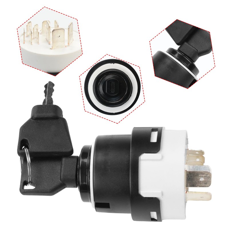 AUROLYNNE Lock Cylinder Ignition Switch Ignition Switch for Tractor Car