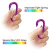 Sprookber 3" Aluminum Carabiner D Ring, Caribeener Clips, Spring Snap