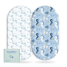 Yoofoss Pack of 2 Baby Fitted Sheets Microfibre Mattress Topper Breathable Mattress Protector Sheet for 38 x 77 cm 41 x 81 cm 40 x 90 cm Cot Cot