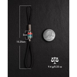 RovyVon Firefly Pro EDC Paracord Titanium Bead, Lanyard with Glowing Suitable for Pocket Knife/Flashlight/Zipper Pull/Keychain/Backpacks/DIY(Blue-Blue-Red)