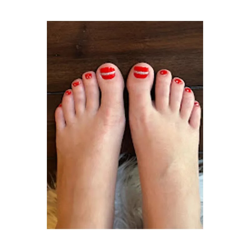 ManiCURE Nail Polish Red Bling, PediCURE Real Nail Polish Strips