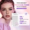 NAGARAKU 7D Prefabricated Fan Eyelashes, 120 Fans Volume, Premade Fans