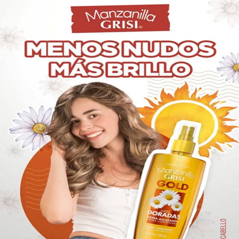 Grisi Gold Extra Aclarante Manzanilla Shampoo + Loción + Gel