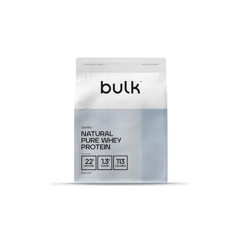 Bulk Natural Pure Whey Protein Concentrate, Sweetened With Stevia, Vanilla,