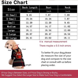 PETCARE Pet Dog Sweater Pet Clothes Puppy Cat Winter Warm Clothes Turtleneck Christmas Reindeer Knitting Pattern Knitwear Costume, for Small Medium Larges Dogs, [Black,
