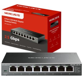 MERCUSYS MS108GS-M2 2.5GB Switch with Super fast Connections, 8 Ports Ethernet Splitter,Network Switch,TP-Link Ethernet Switch,Silent Operation,Ideal for Various Scearios,Durable Design, Plug and Play