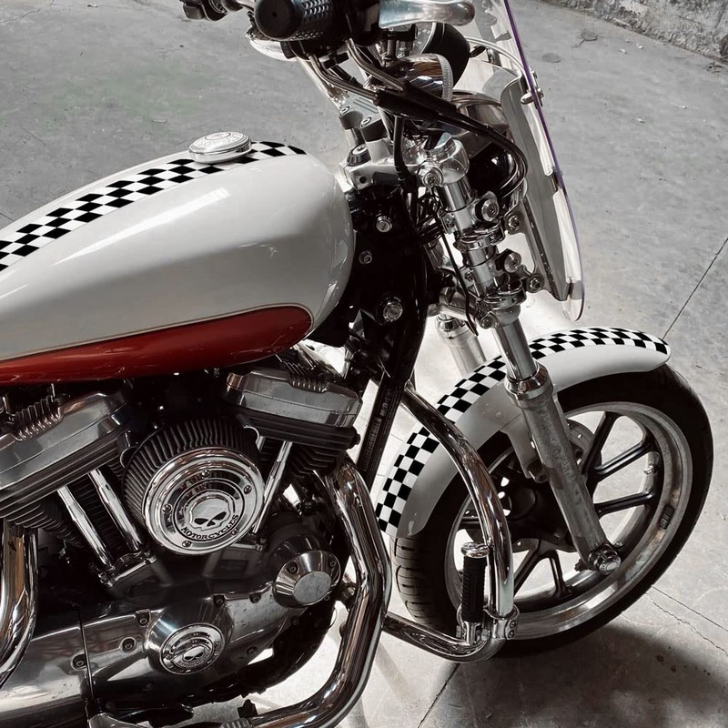 4R Quattroerre.it Checks Trim Stripe Checkered Adhesive Strips, Black and