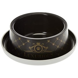 Moderna Products Plato para Gato -Trendy Dinner Luxurious Pet Negro Mediano 735 ml
