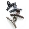 VingTAINE H7420-BR- Simple Color Hair Claw M Hair Clip Half