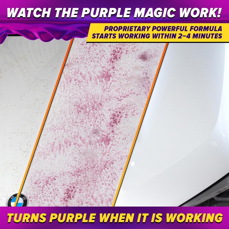 Iron Remover for Car Detailing – Iron Decon Spray, Pulls